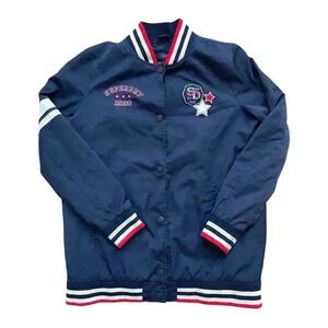 Vintage Superdry Sport 1990 Manhattan New York USA Bomber Jacket Men's M Snap Up